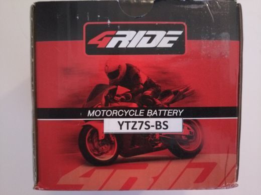 YTZ7S-BS 4 RIDE AGM, 12В 5.5Ah 130А R+ 113x70x105мм