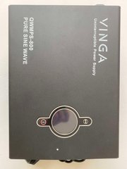 Источник бесперебойного питания  Vinga QWMPS-800 (500Вт) 12 В с правильной синусоидой под внешнюю батарею, ток заряда 15А