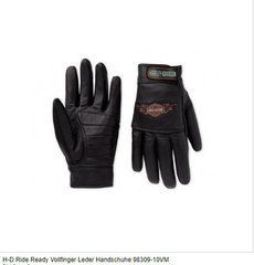 Мотоперчатки Harley Davidson RIDE READY VOLLFINGER LEDER HANDSCHUHE 98309-10VM/000S