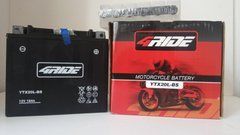 Аккумулятор YTX20L-BS 4 RIDE, AGM 12В 18Ah 270А R+ 175x86x154мм , 5,7кг