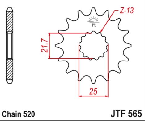 JTF565,14SC Передня зірочка