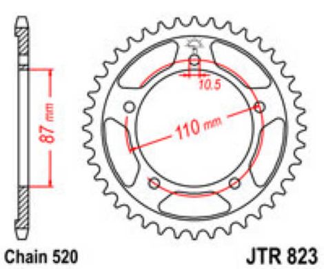 JT JTR823.46 - Звезда задняя