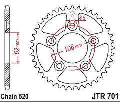 JTR701,40 - JTR701(сталева задня зірочка)