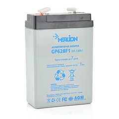 Акумуляторна батарея MERLION AGM GP628F1 6 V 2,8Ah (67 x 35 x 100 (105)) Q25