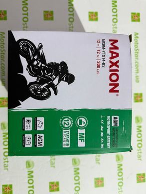 YTX14-BS MAXION Мото акумулятор, AGM 12V, 12Ah, 150x87x145 мм