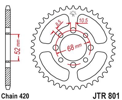 JTR801,26 Звезда задняя