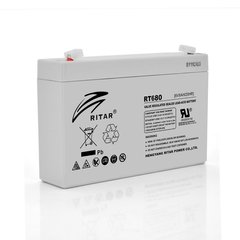 Аккумуляторная батарея AGM RITAR RT680, Gray Case, 6V 8Ah ( 151х34х94 (100) ) Q20