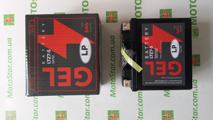 Мотоакумулятор LP GEL GTZ7-S (MG LTZ7-S)12V, 6Ah, 113x70x105 мм, вага 2,3 кг,