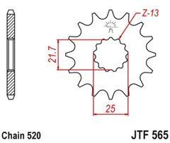 JT JTF565,16RB KAWASAKI EN, ER, ER-6F, ER-6N, EX, KLE, KLX, KX, W, Z; SUZUKI GS, RGV, SFV 250-800 1975-2020