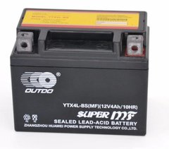 Аккумулятор Outdo UTX4L-BS 12V 4Ah Mf Super 113x70x85мм YTX4L-BS