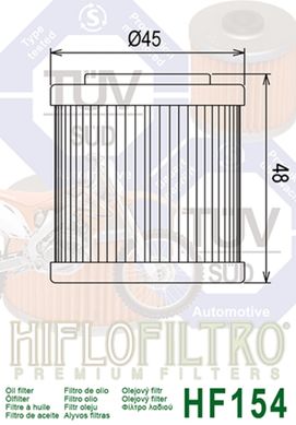 HIFLO HF154 - Фільтр масляний HUSQVARNA TE / TC (00-07)