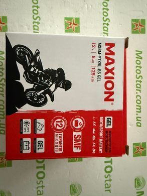 YTX5L-BS MAXION GEL,, гелевий акумулятор 12V, 5Ah, 125А, 113x70x107 мм, -/+