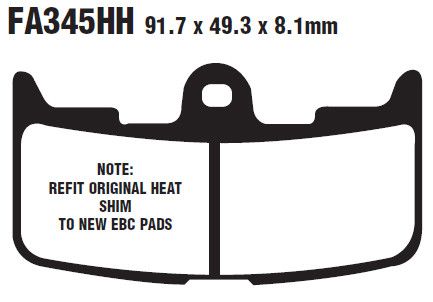 EBC FA345HH - Тормозные колодки
