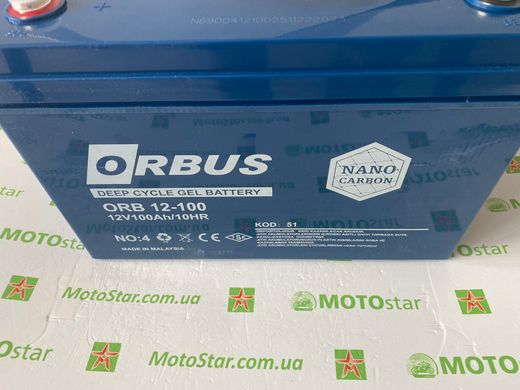 Акумуляторная батарея ORBUS CG12100 GEL 12V 100 Ah (330x171x214) 30kg Q1/48, (ДЖБ, сонячні панелі, автобудинки)