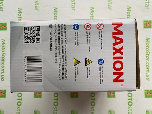 Мото аккумулятор Maxion MXBM-YTX20L-BS GEL 12V, 20 A/ч, 290 A, (-/+), 175x87x155 мм (YTX20L-BS, YTX20HL-BS)