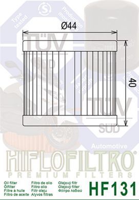 HIFLO HF131 - Фільтр масляний 174MN,169FMM, Exdrive, GNS300,Kovi Max 300, (HF971)