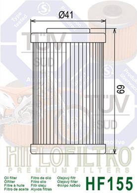 HIFLO HF155 = HF155RC - Фильтр масляный