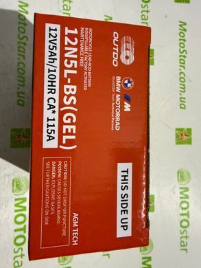 12N5L-BS OUTDO (GEL) Аккумулятор гель, 12V, 5Ah, 119x60x129 мм (YB5L-B)