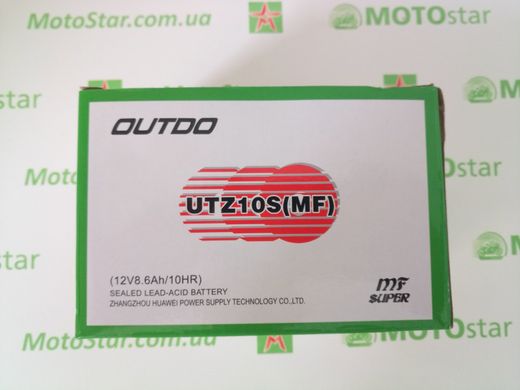 Outdo UTZ10S 12V 8,6Ah. 150x87x93 мм Аккумулятор sealed-acid Zhangzhou Huawei YTZ10s