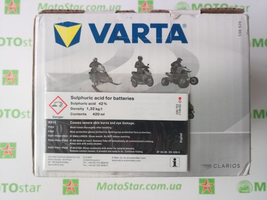 Аккумулятор VARTA YTX9-BS/YTX9-4 GM 8 А/ч, 135 А, (+/-),152х82х106 мм Powersports