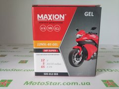 12N5L-BS MAXION (GEL) Мото акумулятор гелевий, 12V, 5Ah, 119x60x129 мм