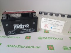 Акумулятор Nitro NTZ10S-BS AGM 8,6 А/ч, 190 А, (+/-), 150x87x93 мм  (YTZ10S)