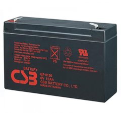 Акумуляторна батарея CSB GP6120, 6V 12Ah (150x50x95 (100) Q10, вага - 1,89 кг