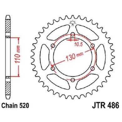 JT JTR486.45 - Зірка задня