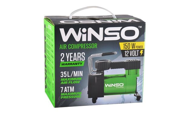 Компресор автомобільний WINSO 7 Атм, 35 л/хв. 150Вт, кабель 3м., шланг 1м.