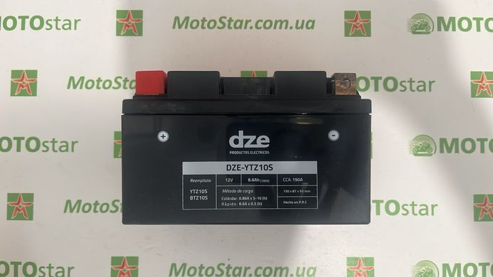 Аккумулятор DZE  DZYTZ10S (YTZ10S) 12V 8.6AH 190A 150X87X93 мм