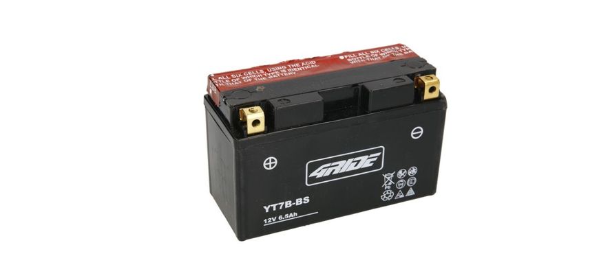 YT7B-BS 4RIDE Аккумулятор 6 А/ч, 110А, (+/-), 150x65x93 мм