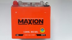 12N9-BS MAXION (GEL) Мото акумулятор гелевий, 12V, 9Ah, 137x76x134 мм