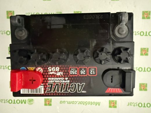 Аккумулятор YUASA 895 12В 26Агод. 250А R+ Не обслуживается 187x127x181мм (U1R)