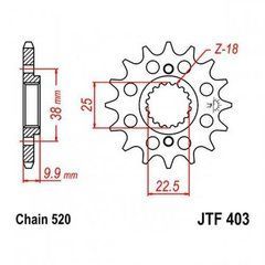 JT JTF403.15 - Звезда передняя