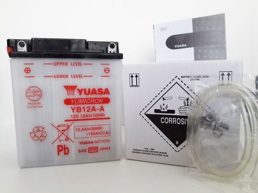 YUASA YB12A-A Акумулятор 12 А/ч, 150 А, 134x80x160 мм