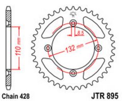 JT JTR895.49 - Зірка задня KTM SX 85 '04-'18, 105 XC '07-'11