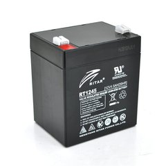 Аккумуляторная батарея AGM RITAR RT1245B, Black Case, 12V 4.5Ah ( 90 х 70 х 101 (107) ) Q10