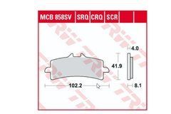 MCB858SV LUCAS - Комплект гальмівних колодок TRW Sinter APRILIA RSV; BENELLI IMPETO, TESI; BIMOTA DB; BMW HP2, HP4, S; DUCATI 1098, 1198, 848, DESMOSEDICI, DIAVEL, HYPERMOTARD, MONSTER, MULTISTRADA 600-1400
