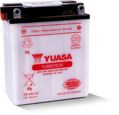 YB12AL-A2 - YUASA 12AH / 165 12V P + / YUASA стартерний акумуляторна батарея