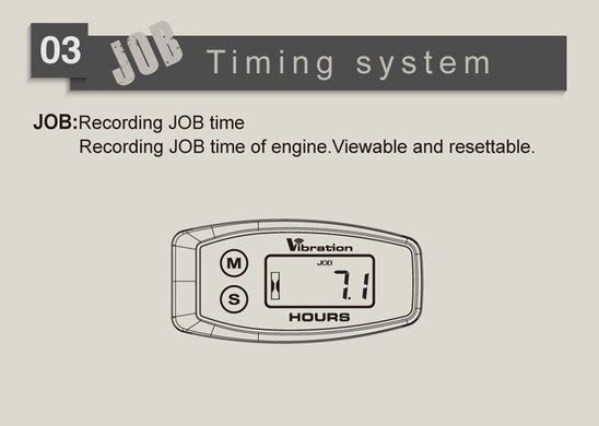 Vibration Hour meter - Цифровой беспроводной измеритель часов вибрации.