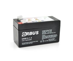Акумуляторная батарея ORBUS ORB1213 AGM 12V 1,3Ah (98х44х53(59)) 0.525 kg Q20/450
