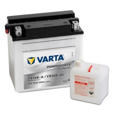 VARTA YB16B-A (YB16B-A1) Мото аккумулятор 16 А/ч, 200 А, (+/-), 160x90x161 мм
