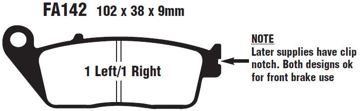 EBC FA142 - Гальмівні колодки