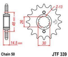 JT JTF339.18RB - Звезда передняя HONDA CB, CBR, CBX, VF, VFR 100-1300 1974-2015
