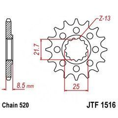 JT JTF1516.15 - JTF1516 (Стальная передняя звездочка)