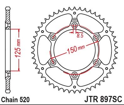 JT JTR897.50SC KTM SX / EXC