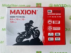 Акумулятор гелевий MAXION MXBM-YTZ10S GEL (+/-) 120A EN, 12V, 8,6Ah, 150x87x94 мм вага 2,9кг