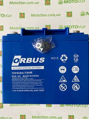 Аккумуляторная батарея ORBUS EN-12-42 GEL 12V 42 Ah (197x165x175) 14kg Q1/48