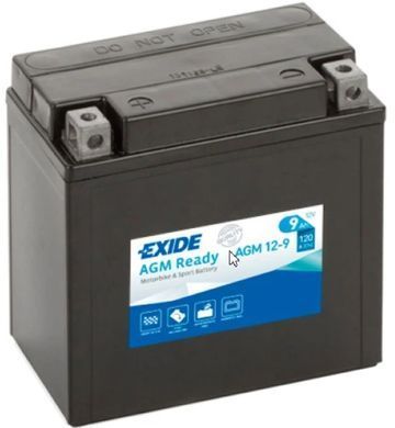 Мото аккумулятор EXIDE AGM 12V, 9Ah (+/-) (120EN) (ETX9C-BS) 135x75x139 мм