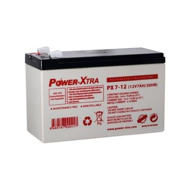 Універсальна акумуляторна батарея AGM Power-Xtra PX7-12(28W), Gray Case, 12V 7.0Ah ( 151 х 65 х 94 (100) ) Q10, 2,16кг